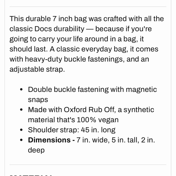 Dr. Martens dark maroon Leather Crossbody Bag - Picture 7 of 7